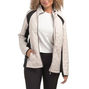NVO Cement Madelyn Jacket With Hidden Hood In Collar
